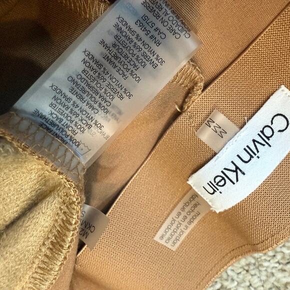 Calvin Klein medium faux leather front pull on slim stretch pant P3 2466 - Picture 4 of 12